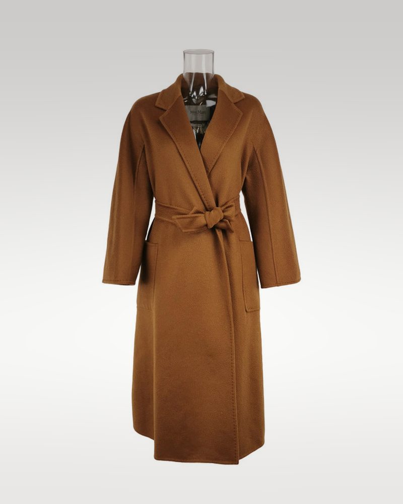 MaxMara Labbro 羊绒翻领系腰大衣